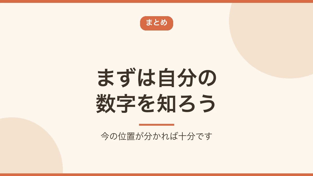 まずは自分の数字を知ろうとまとめるバナー画像
